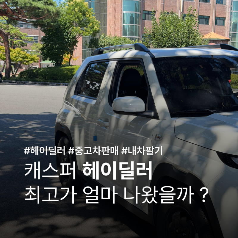 [자동차] 헤이딜러 전문평가사 방문 후기｜캐스퍼 경매 최고가로 내차 시세 알아보기 (광고 X....