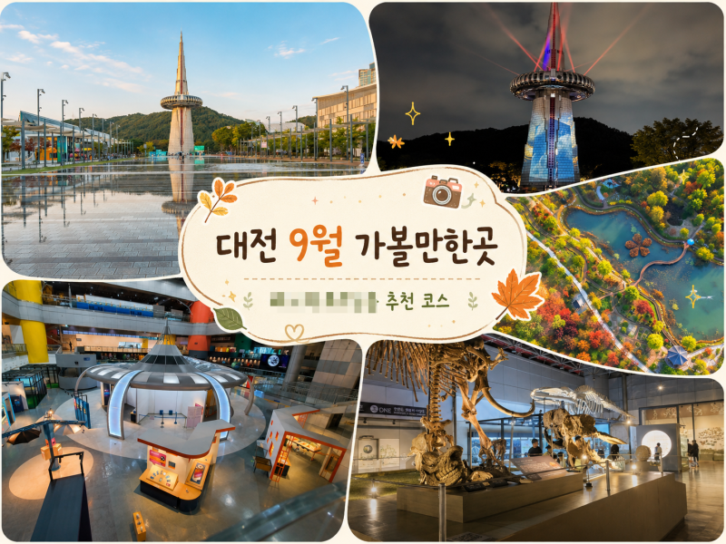 9월 대전 가볼만한곳 추천 가을축제부터 아이와 갈만한곳까지 총정리 대전여행 비교분석