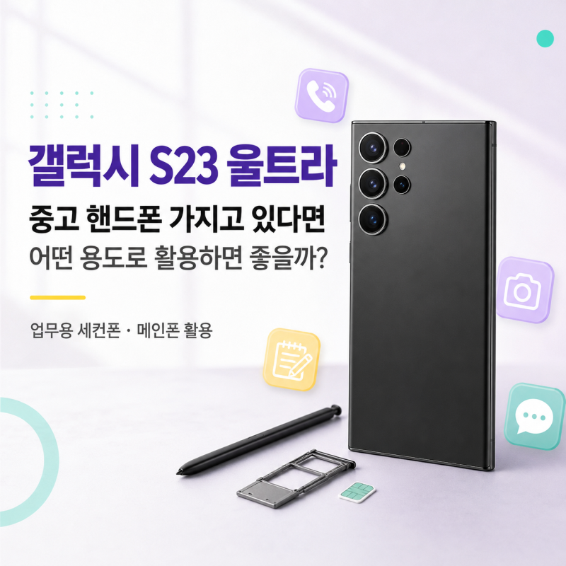 갤럭시 S23 울트라 중고 핸드폰 가지고 있다면 어떤 용도로 활용하면 좋을까?