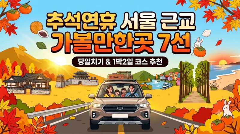추석연휴 서울 근교 가볼만한곳 7선 – 당일치기 & 1박2일 코스 추천
