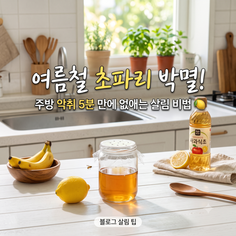 여름철 초파리 트랩 만들기 & 싱크대 배수구 악취 5분 만에 없애는 꿀팁