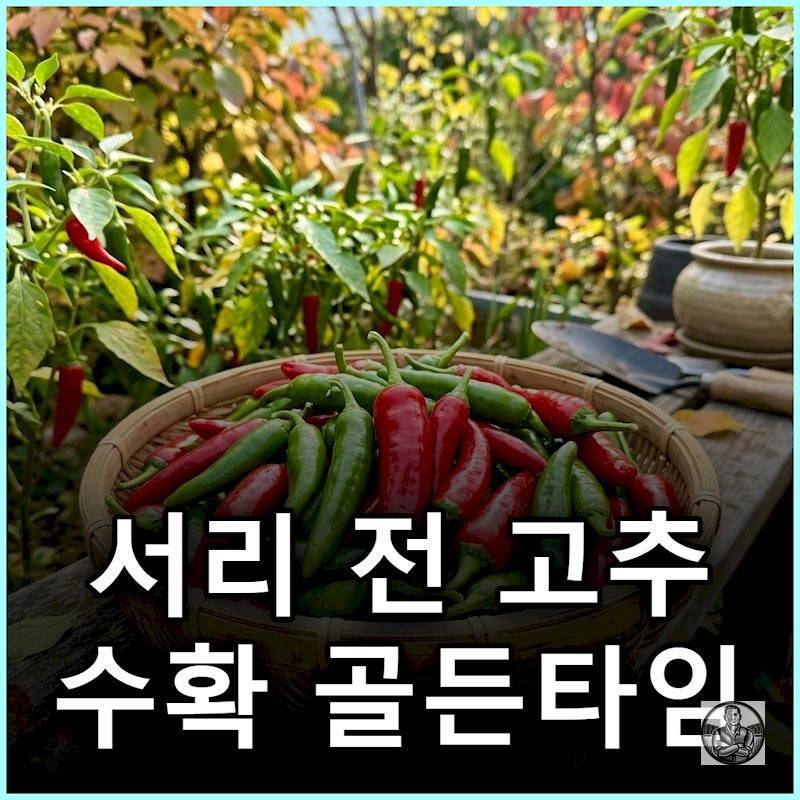 "서리 오기 전 싹 따세요" 텃밭 끝물 고추 수확 요령과 실내 후숙법