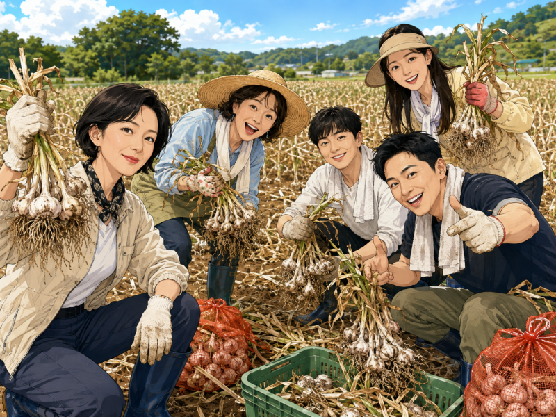 언니네 산지직송3 5회 리뷰, 조정석과 서산 마늘 수확·노윤서 6090 가족사진