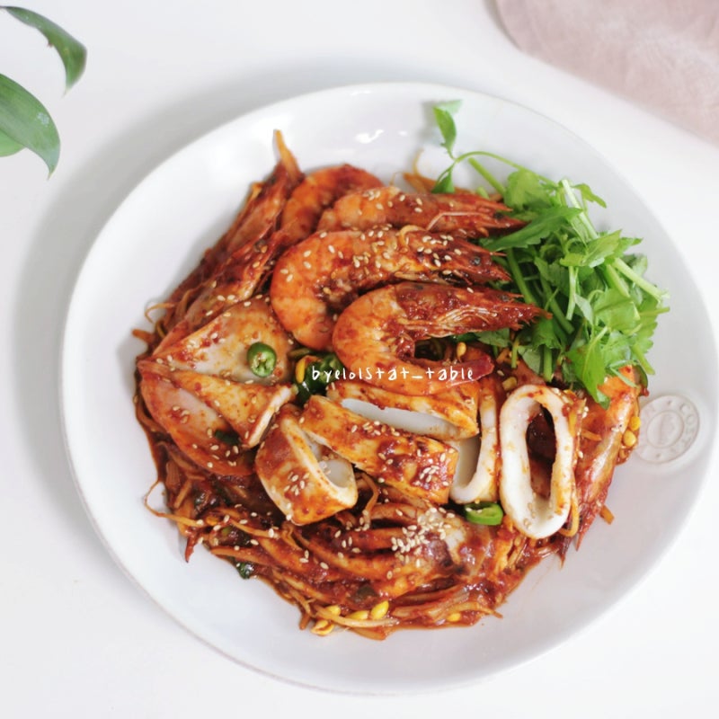 콩나물 새우찜 황금레시피 오징어 넣고 집에서 해물찜 만들기