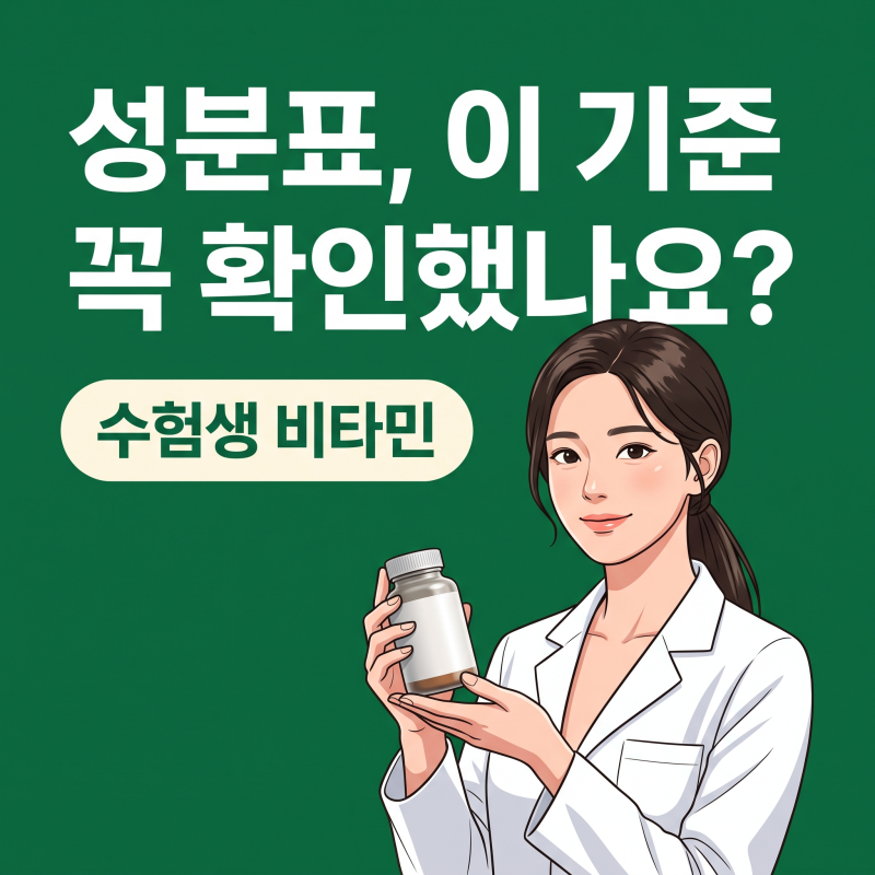 수험생비타민, 성적보다 먼저 챙겨야 할 내 아이 영양 기준