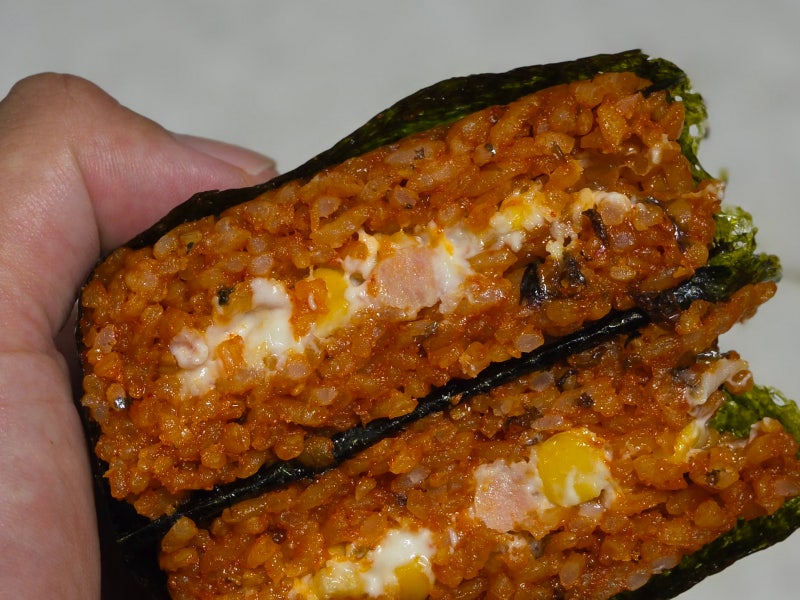 [GS25 신상 삼각김밥] 더 큰 고추장 버터 스팸 마요 삼각김밥 칼로리 및 솔직 맛 후기 (편의점 ....