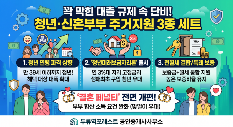'혼인신고하면 손해라고요?' 만 39세까지 3%대 대출 퍼준다! 청년·신혼부부 주거지원 3종 세트....