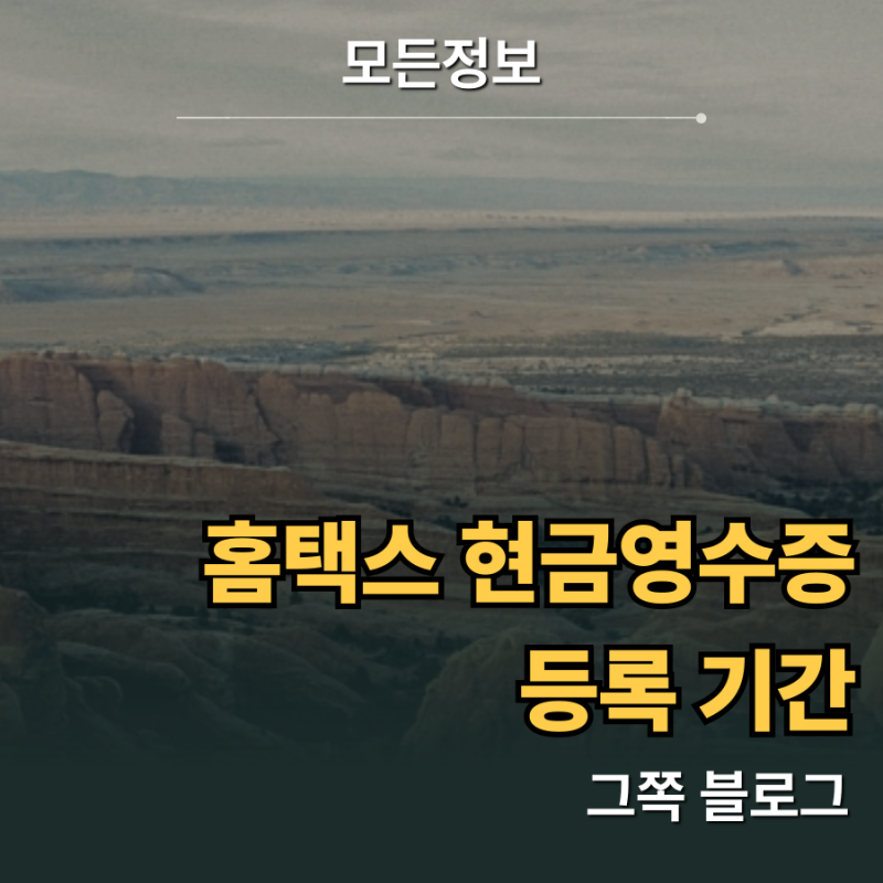 홈택스 현금영수증 등록 기간 및 자진발급 영수증 추후 소득공제 신청법