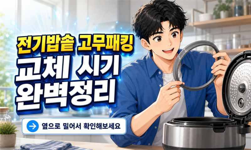 전기밥솥 고무패킹 교체 시기 완벽정리, 김 새고 밥 마를 때 확인할 것