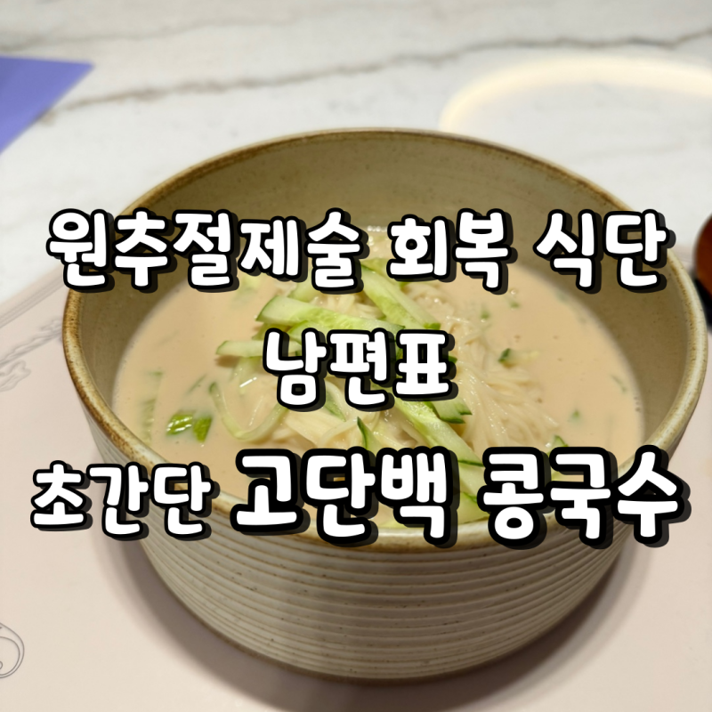 원추절제술 후 회복 식단 | 수술 후 점막 재생 돕는 남편표 고단백 콩국수 만들기(식물성 단....