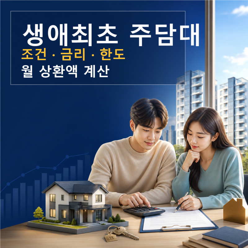 생애최초 주담대 조건·금리·한도 총정리, 월 상환액 계산기 활용법