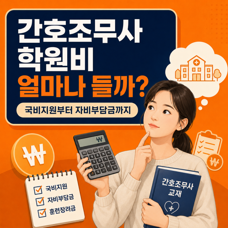 청량리간호학원, 간호조무사 학원비 얼마나 들까? 국비지원부터 자비부담금까지
