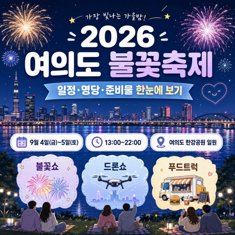 2026 여의도 불꽃축제 일정, 시간·명당·준비물까지 한눈에 정리