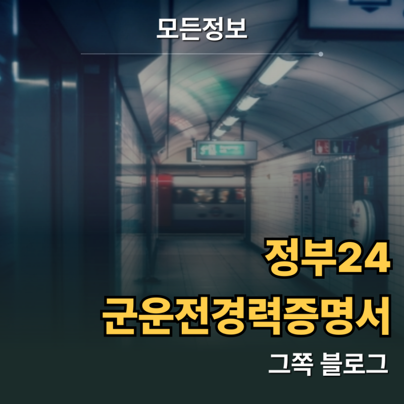 정부24 군운전경력증명서 인터넷 신청 방법 및 발급 시 주의사항