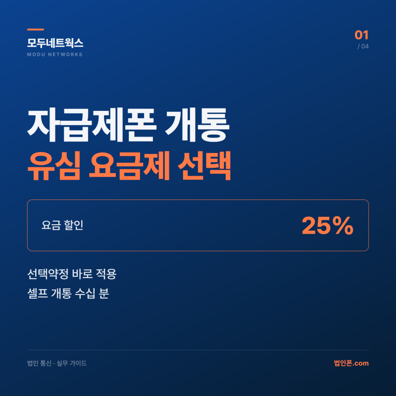 자급제폰 개통 방법과 유심 요금제 선택 총정리