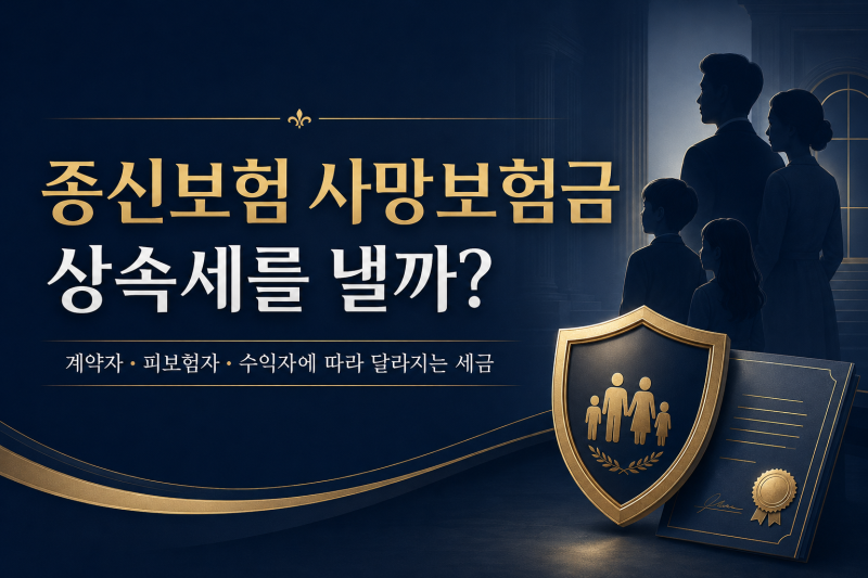 종신보험 사망보험금도 상속세를 낼까? 계약자·피보험자·수익자에 따라 달라지는 세금