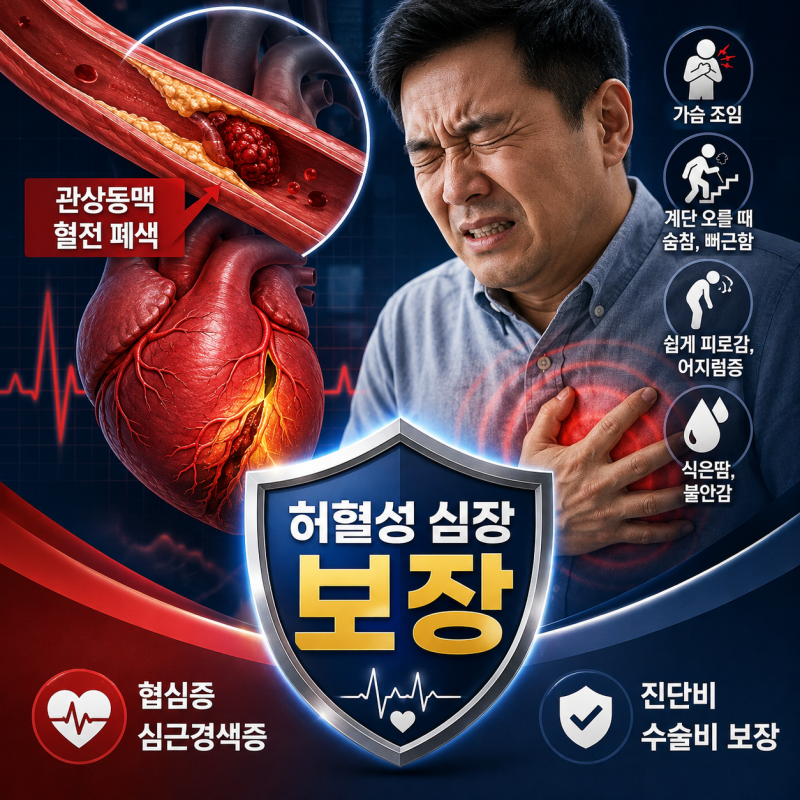 돌연사 1위 급성심근경색 전조증상 4가지와 혈관 막히기 전 필수 심장보험 보강법