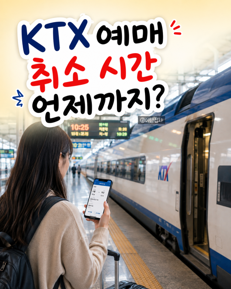 KTX 예매 취소 시간 언제까지? 출발 전 환불·취소수수료 헷갈릴 때 확인할 것