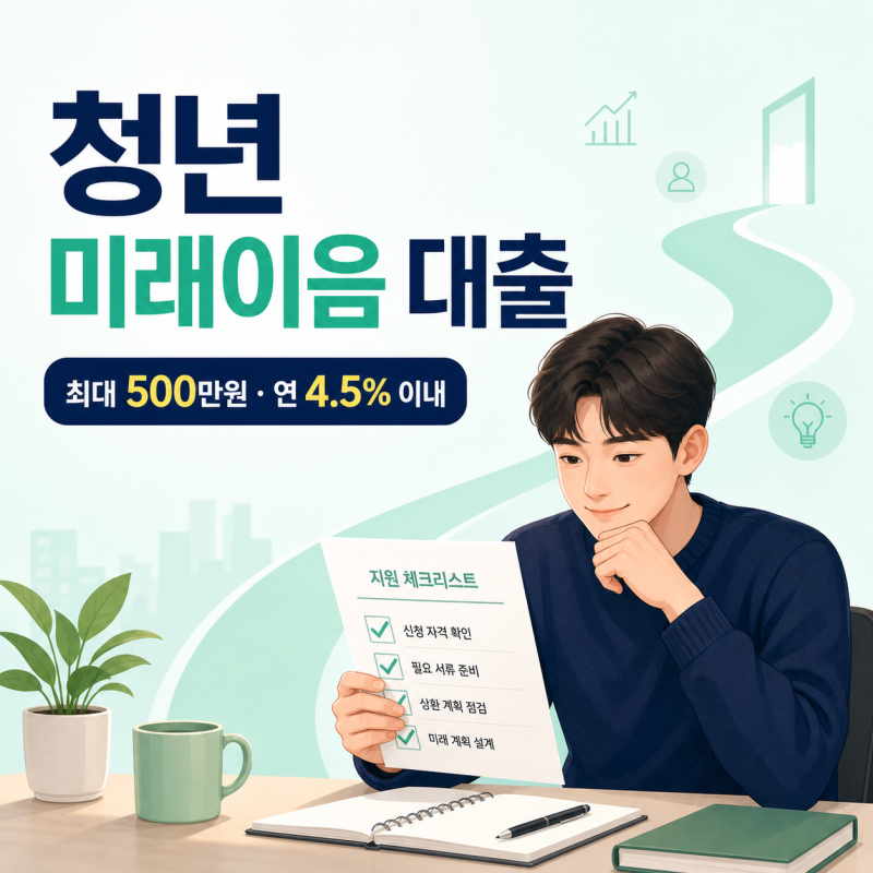무직자도 최대 500만원? 2026 청년 미래이음 대출 조건·신청방법 총정리