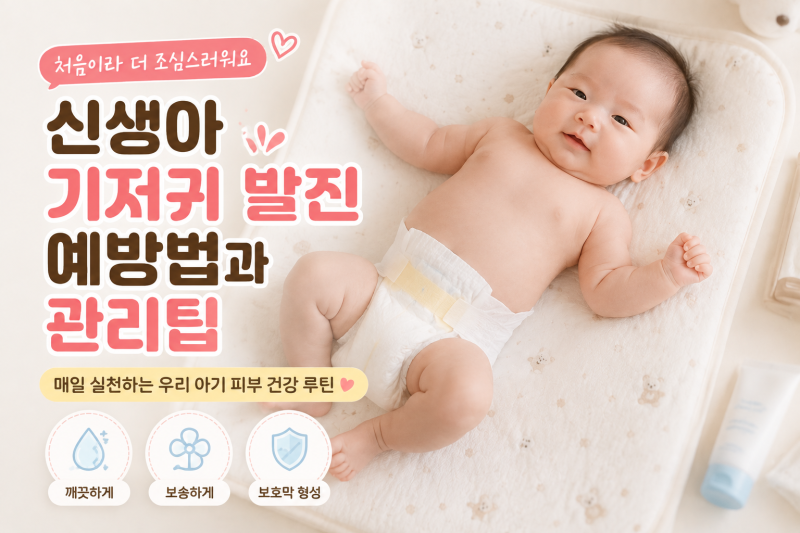 신생아 기저귀 발진 예방법과 관리 팁