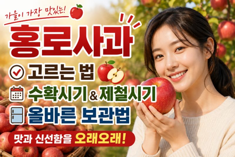홍로사과 고르는 법과 수확시기 제철시기 올바른 홍로 보관법