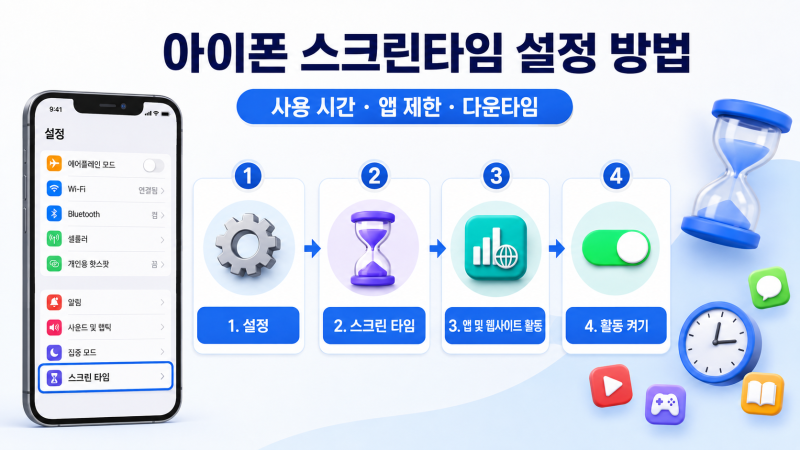 아이폰 스크린타임 설정·해제 방법｜암호 분실 재설정과 자녀 관리 총정리