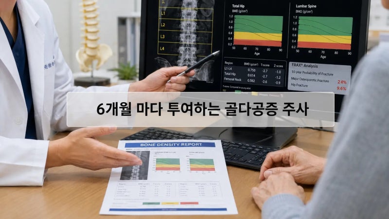 프롤리아 6개월 넘겼다면 위험 신호! 골다공증 주사 늦으면 골절 위험 커집니다