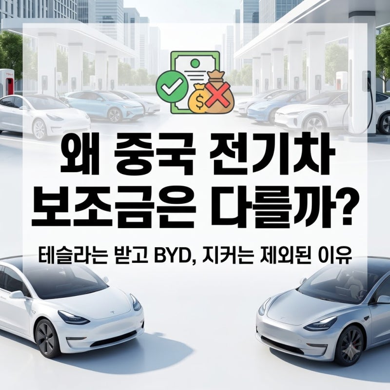 중국산 전기차 BYD 지커는 보조금 제외됐는데, 중국 생산 테슬라는 왜 받을까?