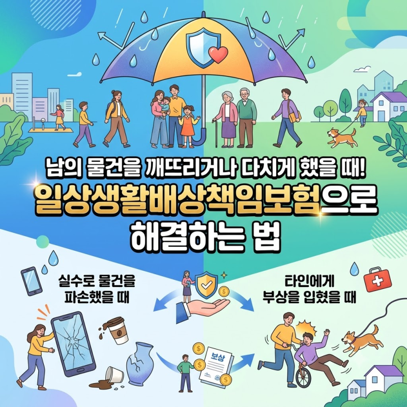실수로 남을 다치게 하거나 물건을 파손했다면? 일상생활배상책임보험(가족/자녀 포함) 완벽....