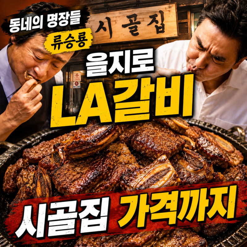동네의 명장들 류승룡 을지로 LA갈비 어디? 시골집 가격까지