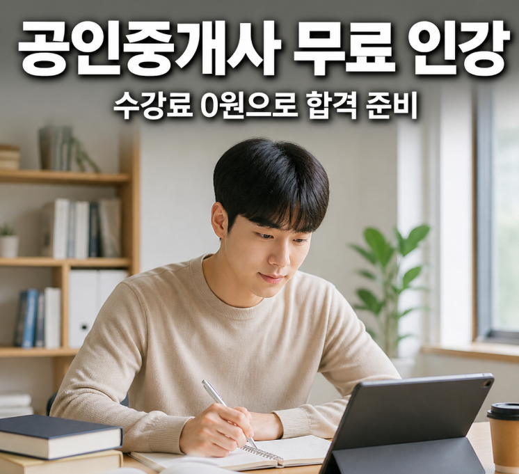 공인중개사 무료 인강 사이트 추천 BEST 4: 지자체 무료 플랫폼부터 유튜브 채널까지