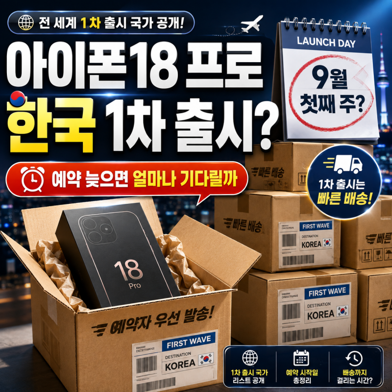 아이폰18 프로 1차 출시국 한국 포함 유력, 사전예약 팁과 배송 얼마나 기다릴까?