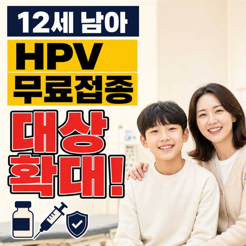 HPV 예방접종 12세 남아 확대, 대상·백신 종류 총정리