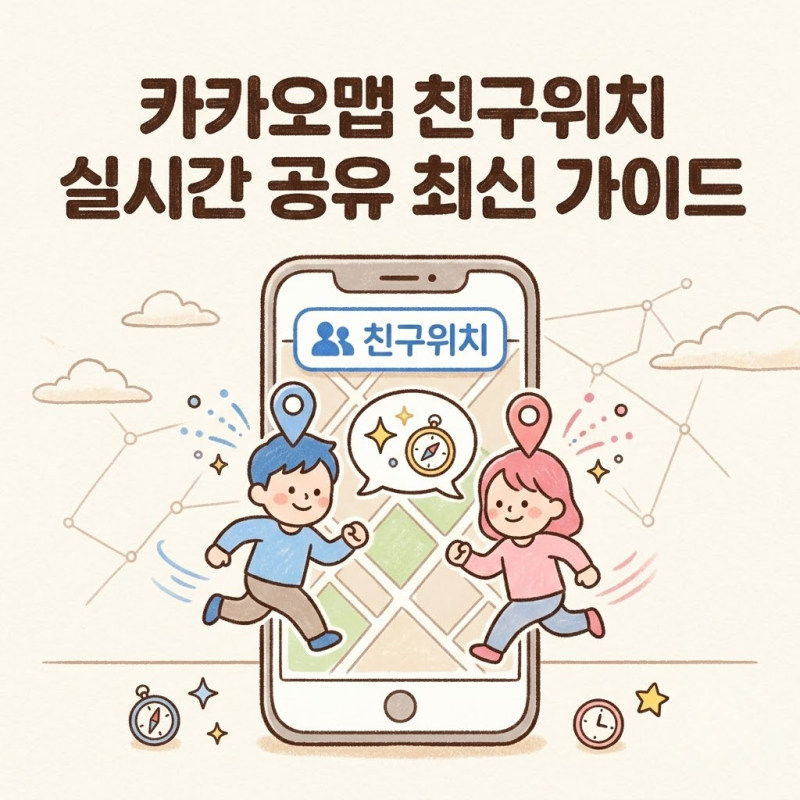 약속 장소에서 서로 헤매지 않는 카카오맵 톡친구 위치 공유 방법