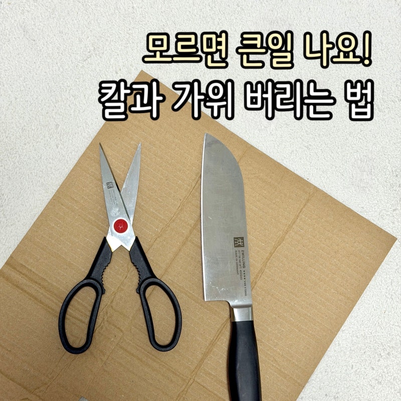 칼 가위 버리는 법, 종량제 봉투에 그냥 넣으면 불법? 안전한 분리배출 방법