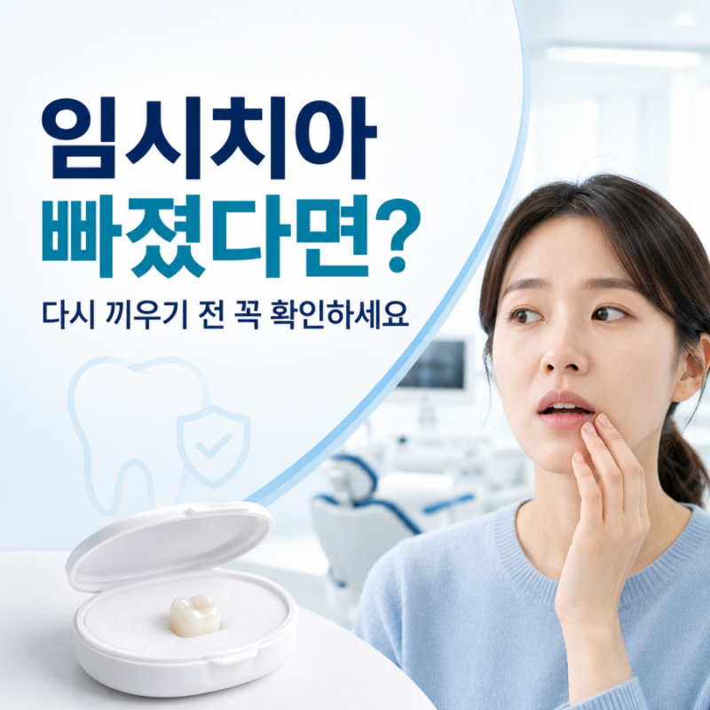 임시치아 빠짐, 당황하지 말고 이렇게 대처하세요
