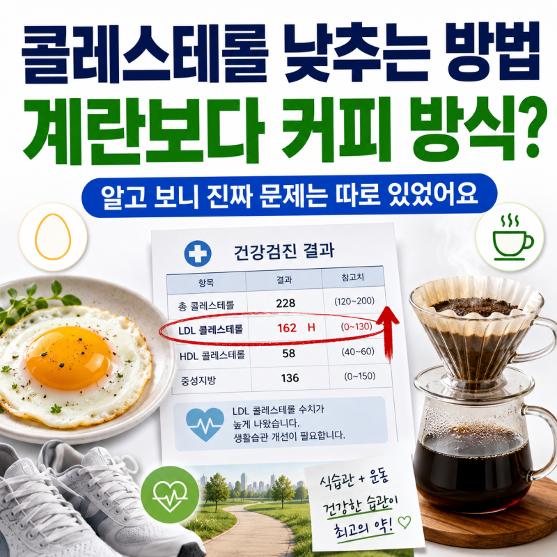 콜레스테롤 낮추는 방법, 계란보다 커피 내리는 방식이 더 문제였어요