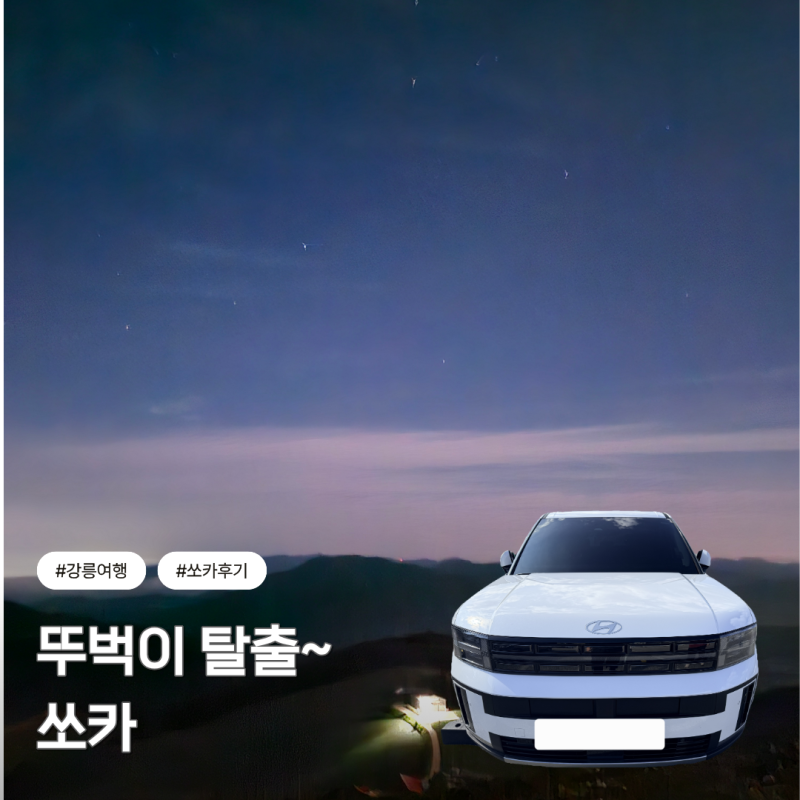 강릉 1박 2일 여행 쏘카 내돈내산 이용 후기