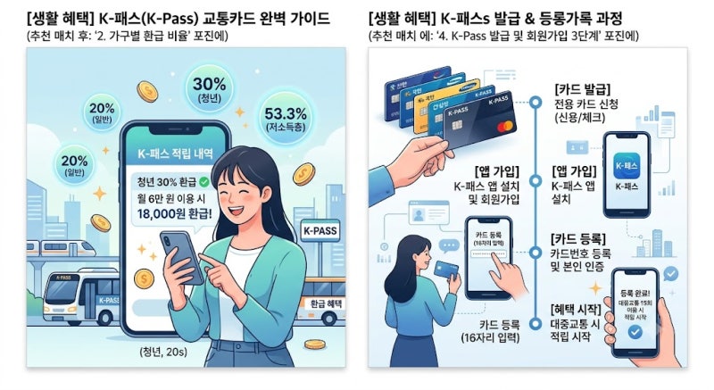 [생활 혜택] K-패스(K-Pass) 신청자격, 환급 혜택, 카드 발급 및 등록 방법 완벽 정리