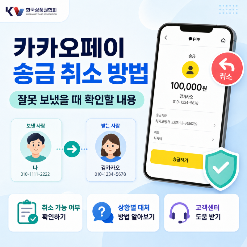 카카오페이 송금 취소 방법 잘못 보냈을 때 확인할 내용