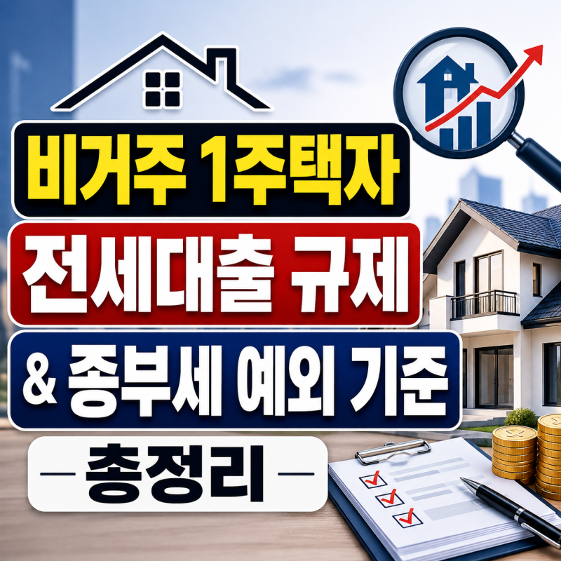비거주 1주택자 전세대출 규제 및 종부세 예외 기준 총정리 (고교/중학 거주인정 차이)