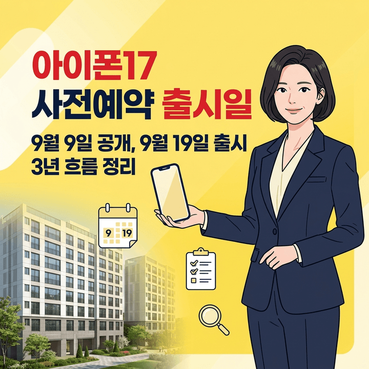 아이폰18 사전예약일! 아이폰17 사전예약 출시일 다시보기, 9월 9일 공개 9월 19일 출시로 이어....