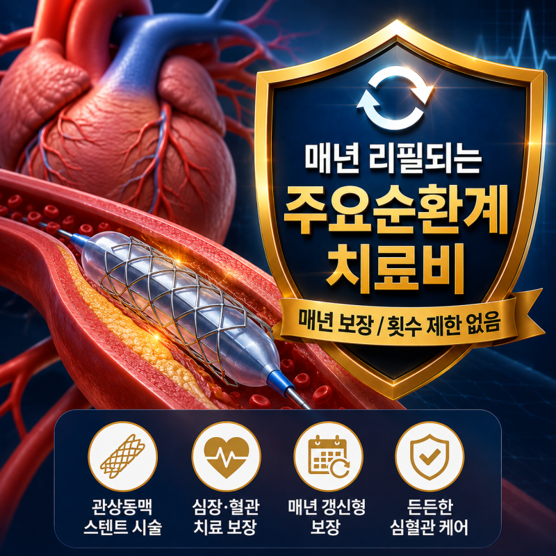 관상동맥 스텐트 삽입술 비용만 1,000만 원? 매년 리셋되는 주요순환계 치료비 필수 매칭법