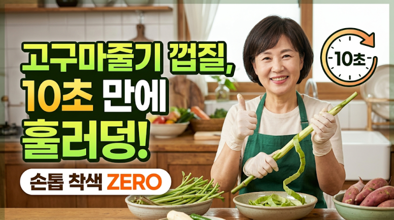 고구마줄기 껍질 쉽게 벗기는 법, 삶는 시간까지 정리