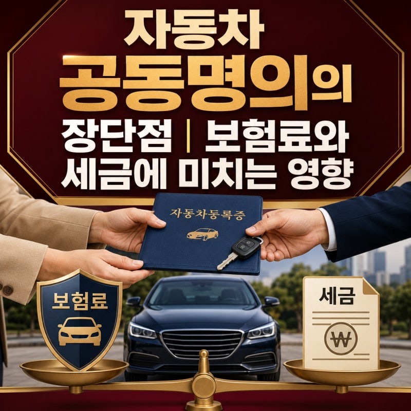 자동차 공동명의의 장단점｜보험료와 세금에 미치는 영향
