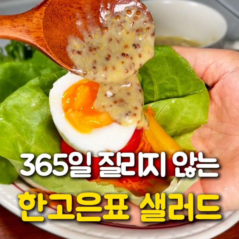 한고은 샐러드 야채쌈이 이렇게 맛있다고요?! 소스가 킥