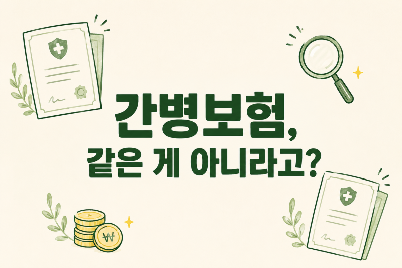간병인보험과 간병비보험 차이, 이름만 보고 가입하면 놓치는 5가지