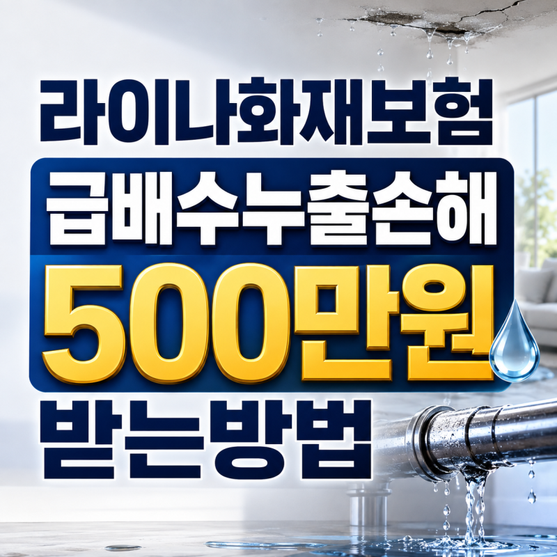 라이나화재보험 급배수누출손해 500만원 받는방법