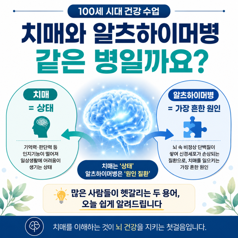 치매는 왜 생길까요?｜알츠하이머병과 무엇이 다를까요?