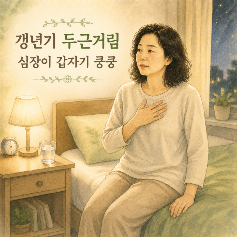 갱년기 두근거림 갑자기 심장이 빨리 뛰는 것도 증상일까요